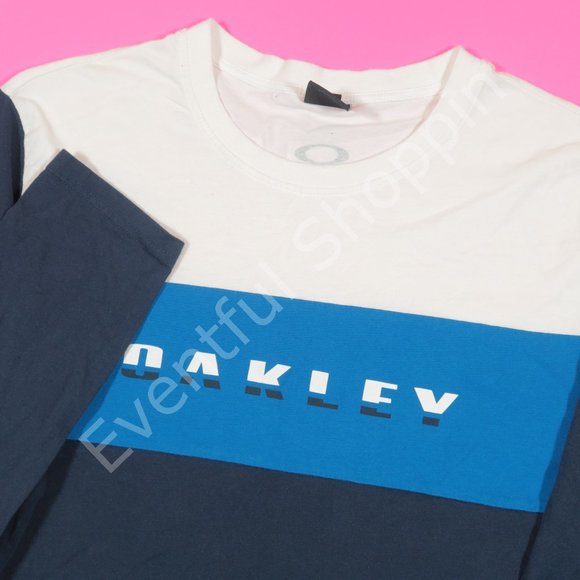 Oakley Other - Oakley Vintage 1990s Custom Fit Logo Spellout L/S Colorblock T Shirt Size Medium
